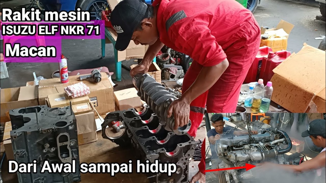 Rakit Mesin ISUZU ELF NKR 71 macan