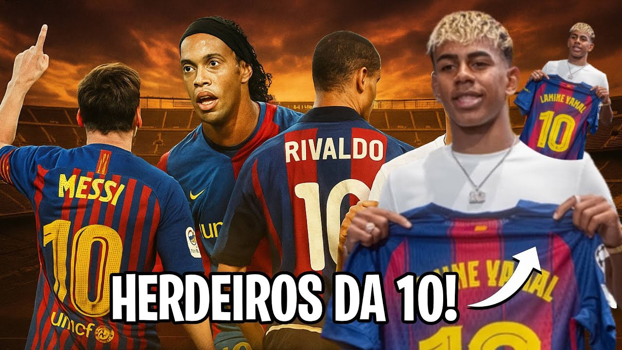 🚨CURIOSIDADE 🔟 De Messi a Yamal: os craques que vestiram a lendária 10 do Barcelona