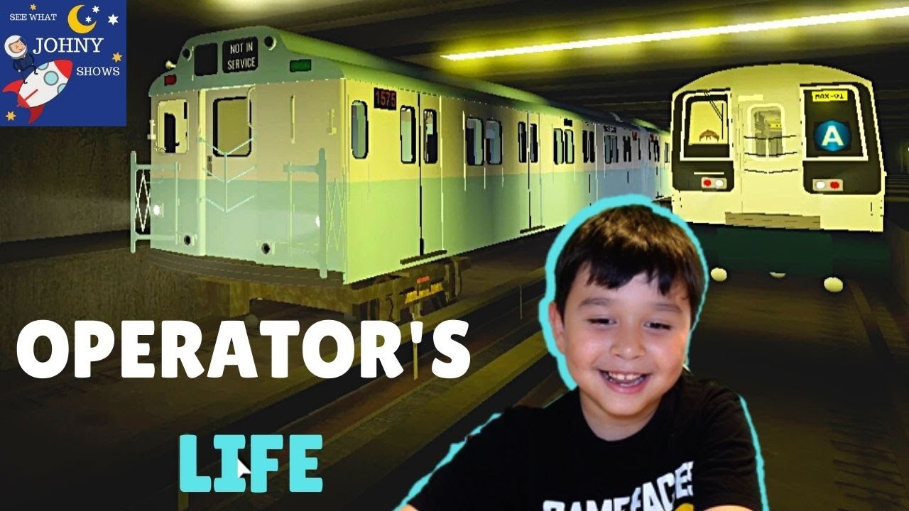 Johny Shows Operator's Life Roblox Train Game With MTA Trains