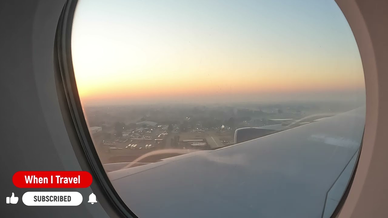 British Airways Airbus A380 winter early morning arrival OR Tambo, Johannesburg