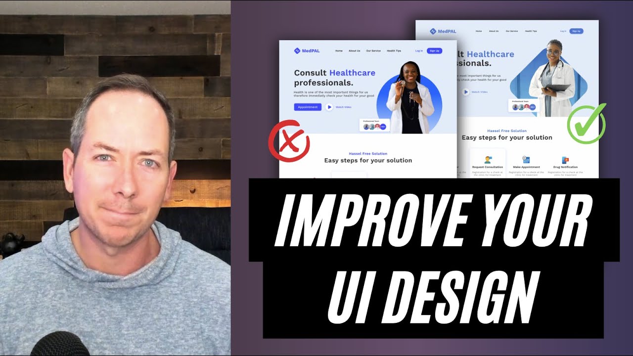 How to Improve UI UX Design Skills - Improving a Portfolio Piece Tutorial