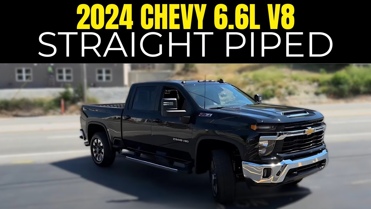 2024 Chevy Silverado 2500HD 6.6L V8 с прямыми трубами!