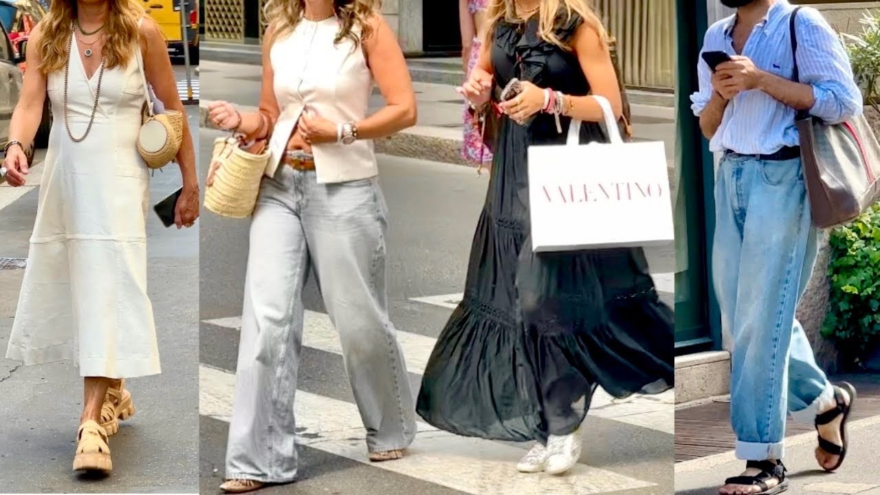 Summer August Milan Street Style 🇮🇹Exploring Fashion Trends in the Quadrilatero della Moda