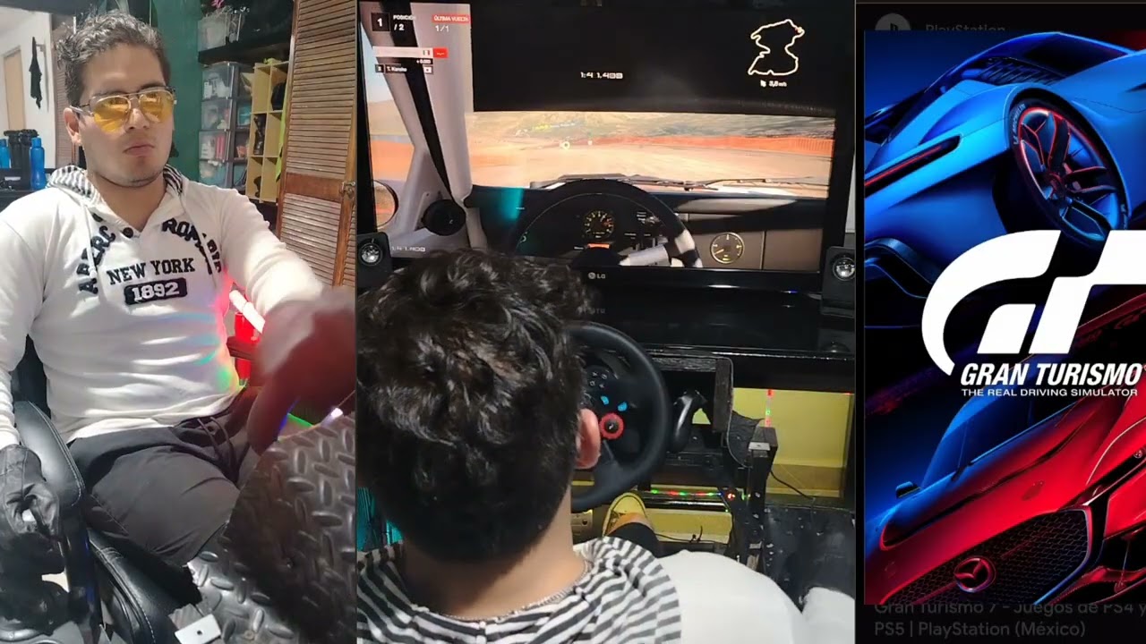 Probando el Simulador Logitech G29 carrera en tierra en Gran Turismo 7 