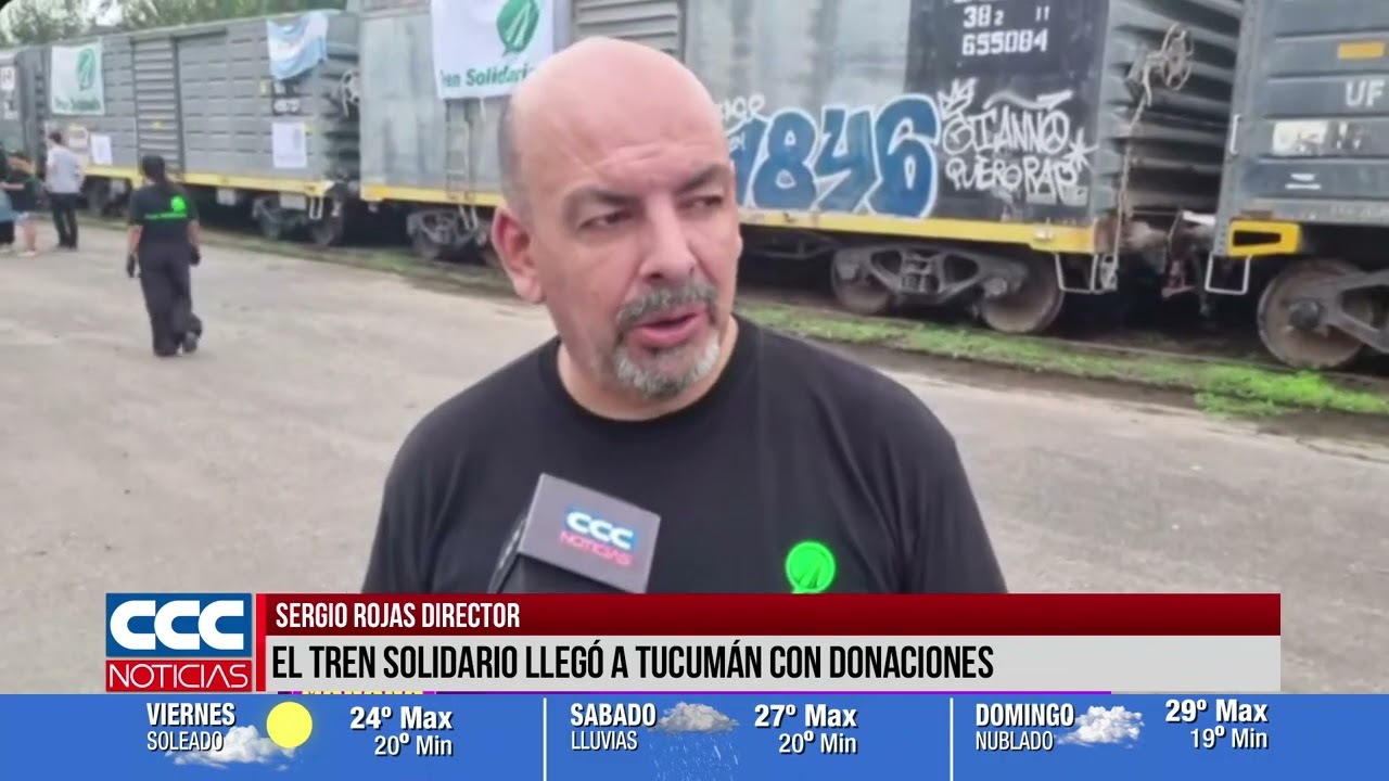 01 El Tren Solidario llegó a Tucumán con donaciones para familias del sur