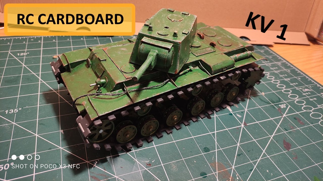 RC Cardboard KV 1 Tank [Build and Drive]