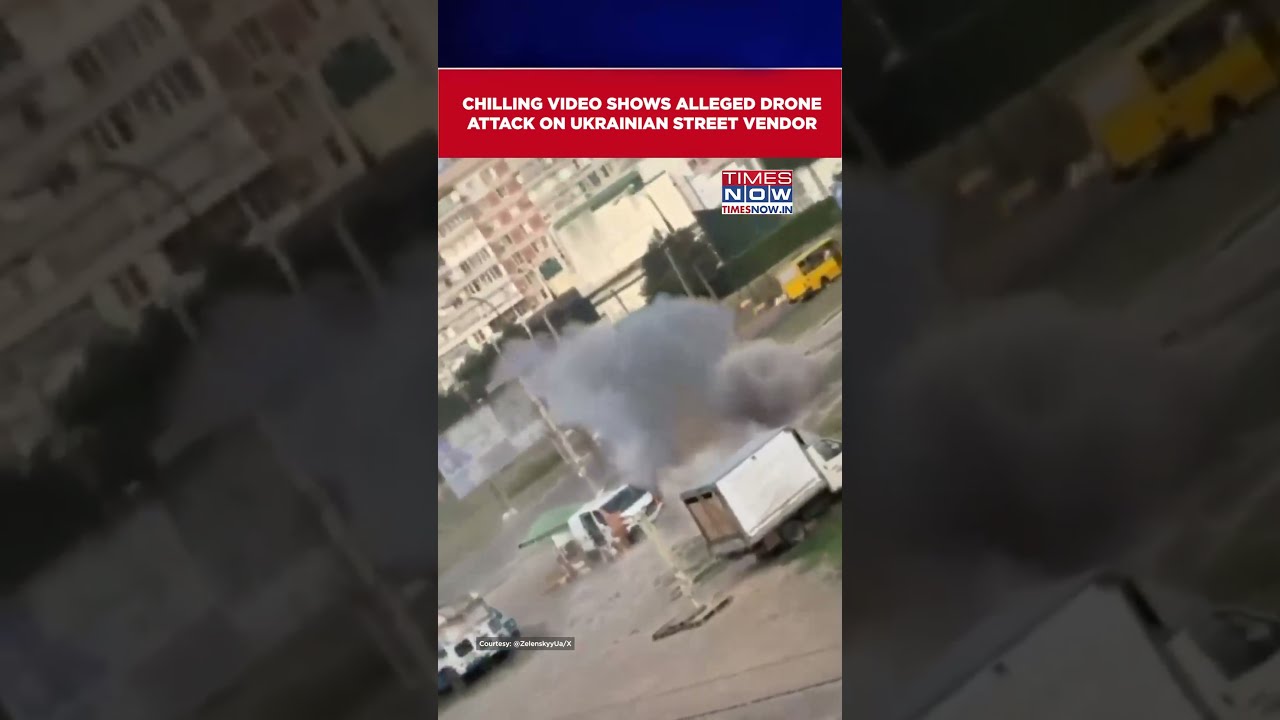 Chased And Attacked, Ukrainian Street Vendor Targeted In 'Human Safari' Drone Attack #shorts