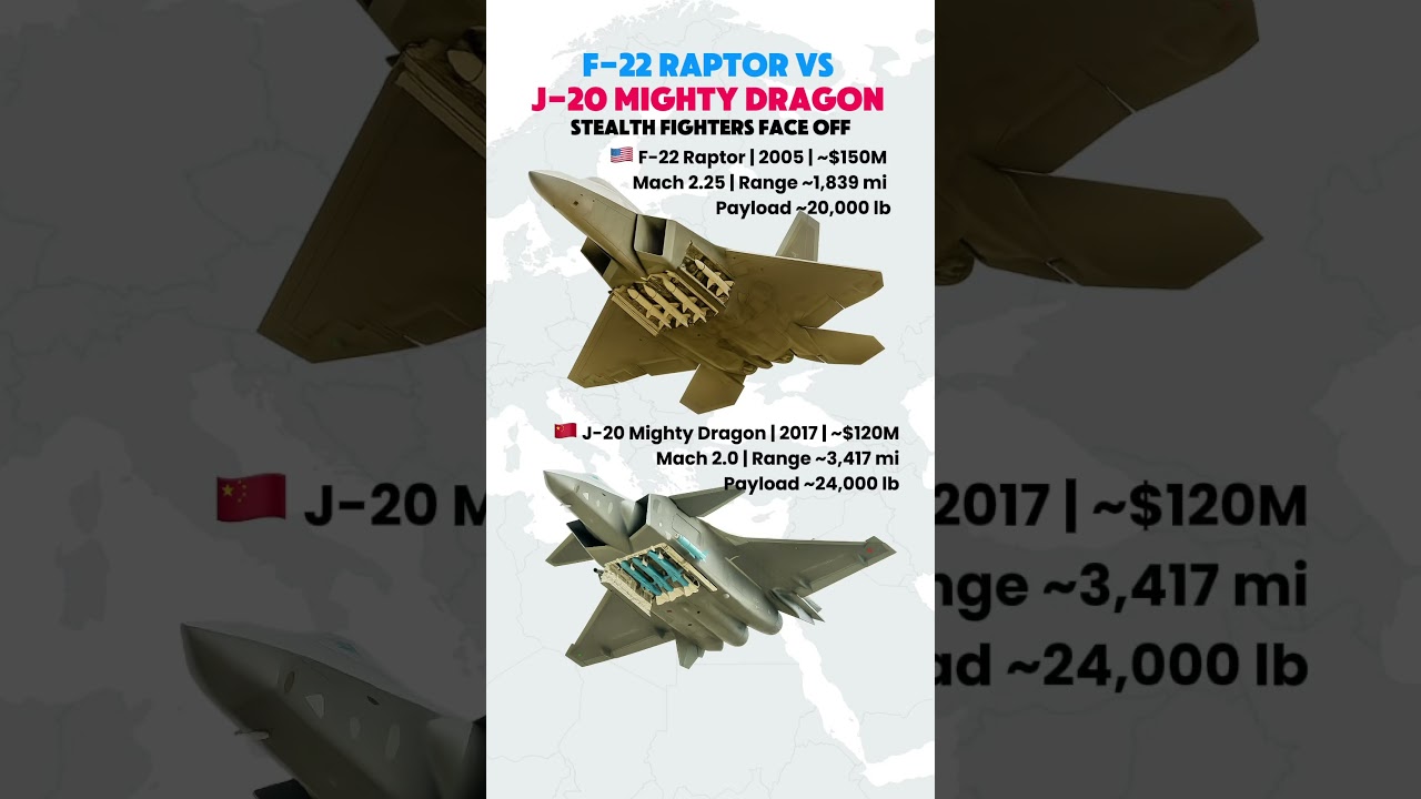 F-22 Raptor vs J-20 Mighty Dragon &ndash; Stealth Fighter Showdown 🚀✈️