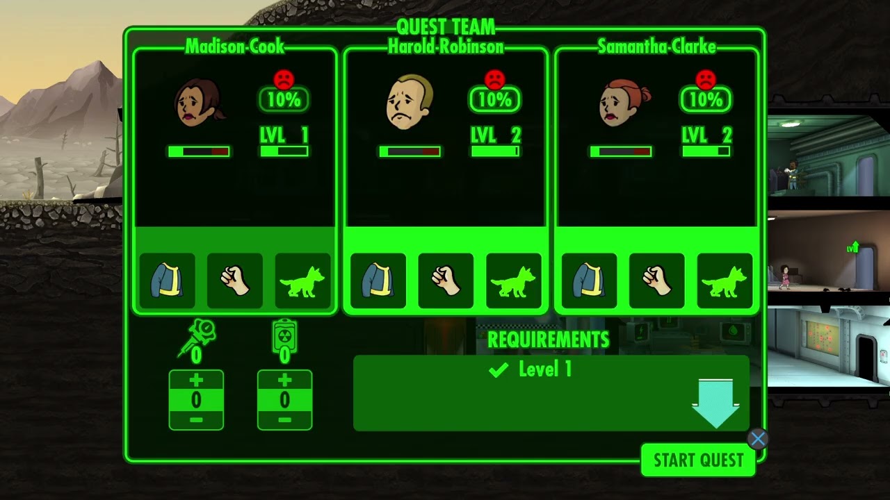 Fallout Shelter #4 red yellow green yellow