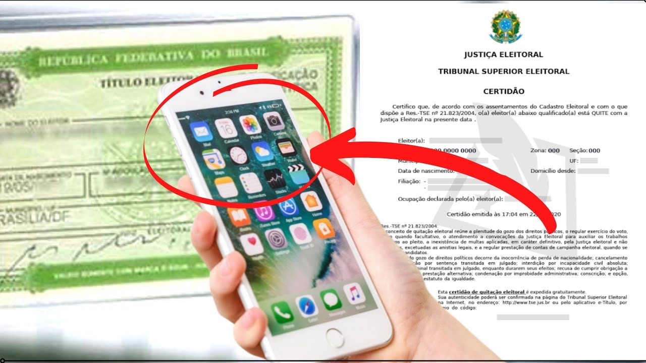 Como tirar ou emitir o espelho do t&iacute;tulo ou Certid&atilde;o de quita&ccedil;&atilde;o eleitoral pelo celular