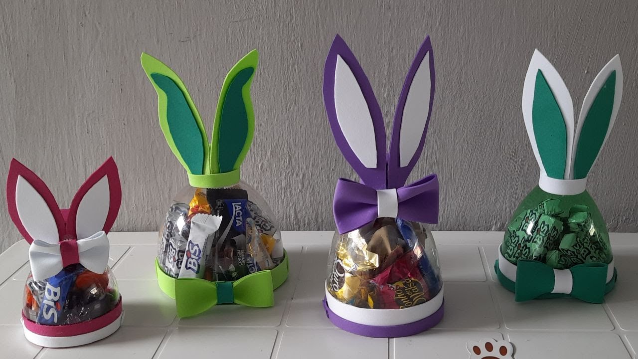 Páscoa, COELHO feito de Garrafa PET. Reciclagem de Páscoa FÁCIL e Gastando POUCO!