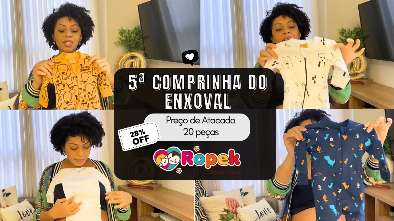 ENXOVAL ROPEK 20 PEÇAS PREÇO DE ATACADO!