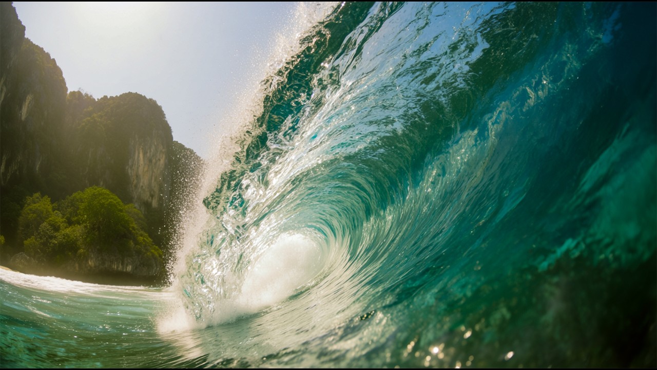 Ocean Waves in Slow Motion 4K – Natural Wave Sounds for Deep Sleep | Live Vol.01