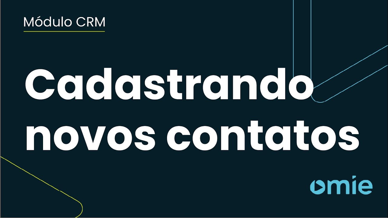 Como cadastrar novos contatos no CRM?