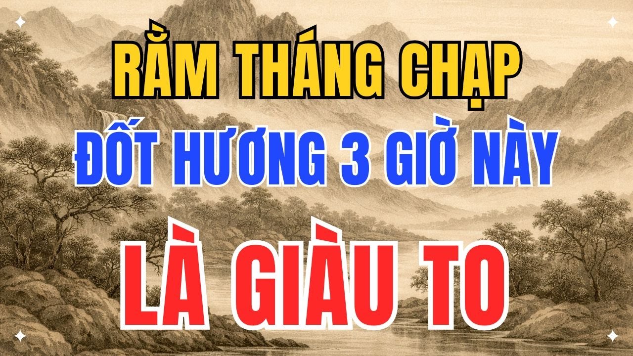 RẰM THÁNG CHẠP ĐỐT HƯƠNG GIỜ NÀY GIÀU TO