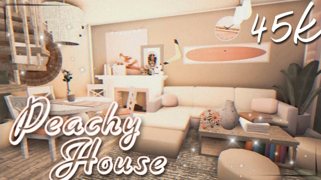 ROBLOX BLOXBURG: Peachy House Themed ♡