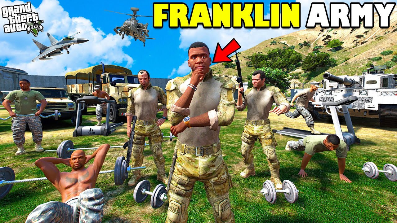 Franklin Builds His Own Army to Save Los Santos in GTA 5! | Shinchan & Chop