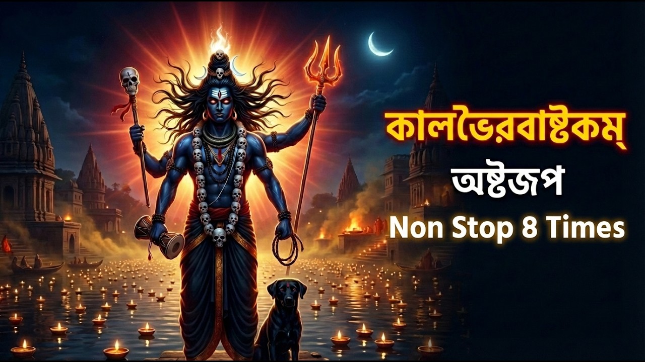 Kalabhairava Ashtakam | 8 Times | কালভৈরবাষ্টকম্ অষ্টজপ |  Kashi Bhairava Stotra