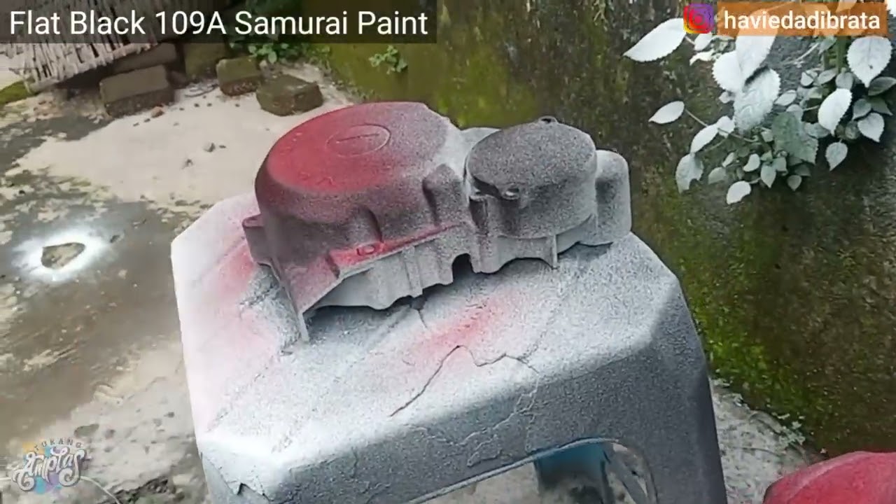 Pemula Pasti Bisa !!! Tutorial Repaint Wrinkle Effect Bak Mesin Honda Tiger Full Samurai Paint