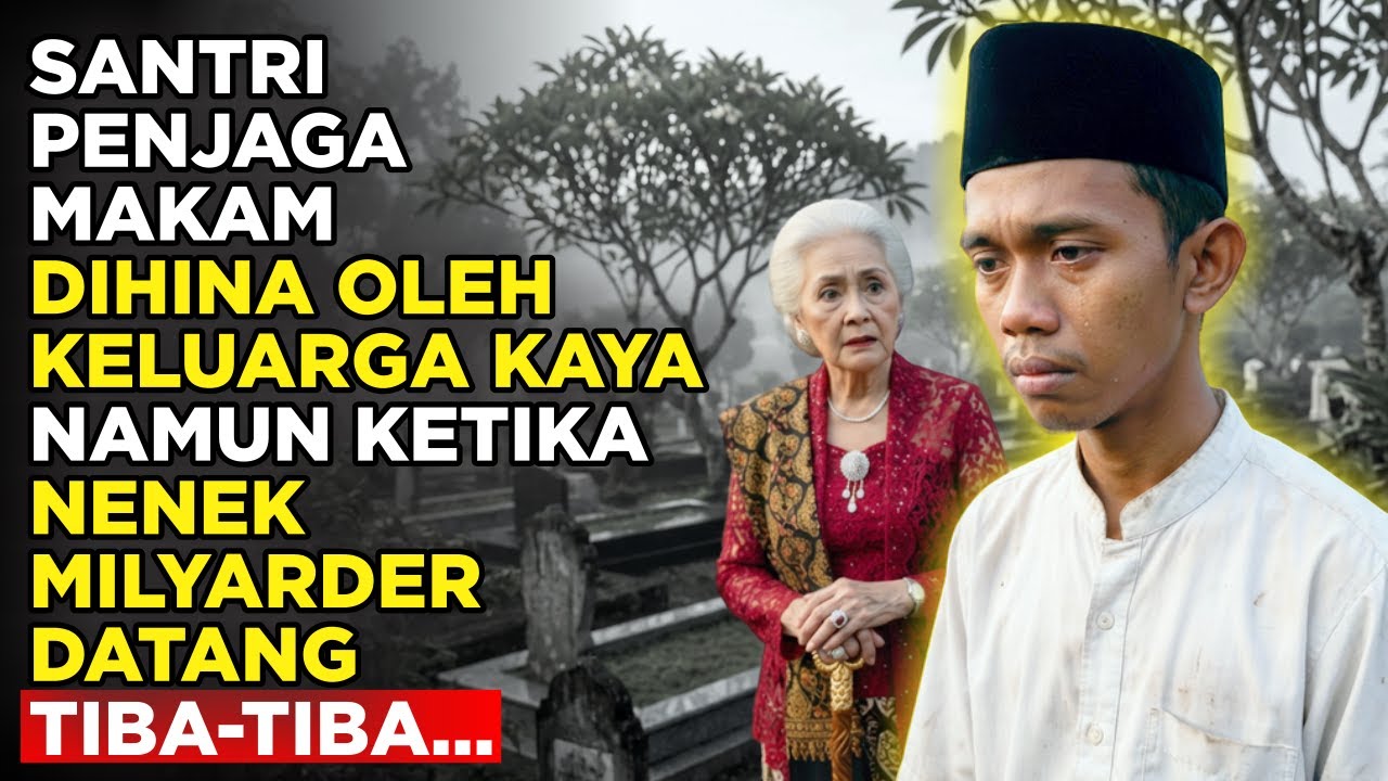 SANTRI PENJAGA MAKAM DIREMEHKAN, DOANYA DIBUKTIKAN NENEK MILYARDER! - Kisah Santri Menggetarkan Hati