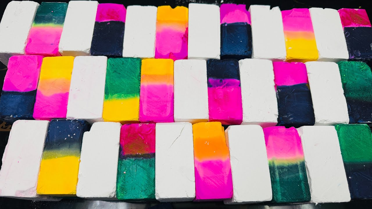 Fresh Dyed Chalk ASMR Crush | Most Relaxing & Satisfying Sounds