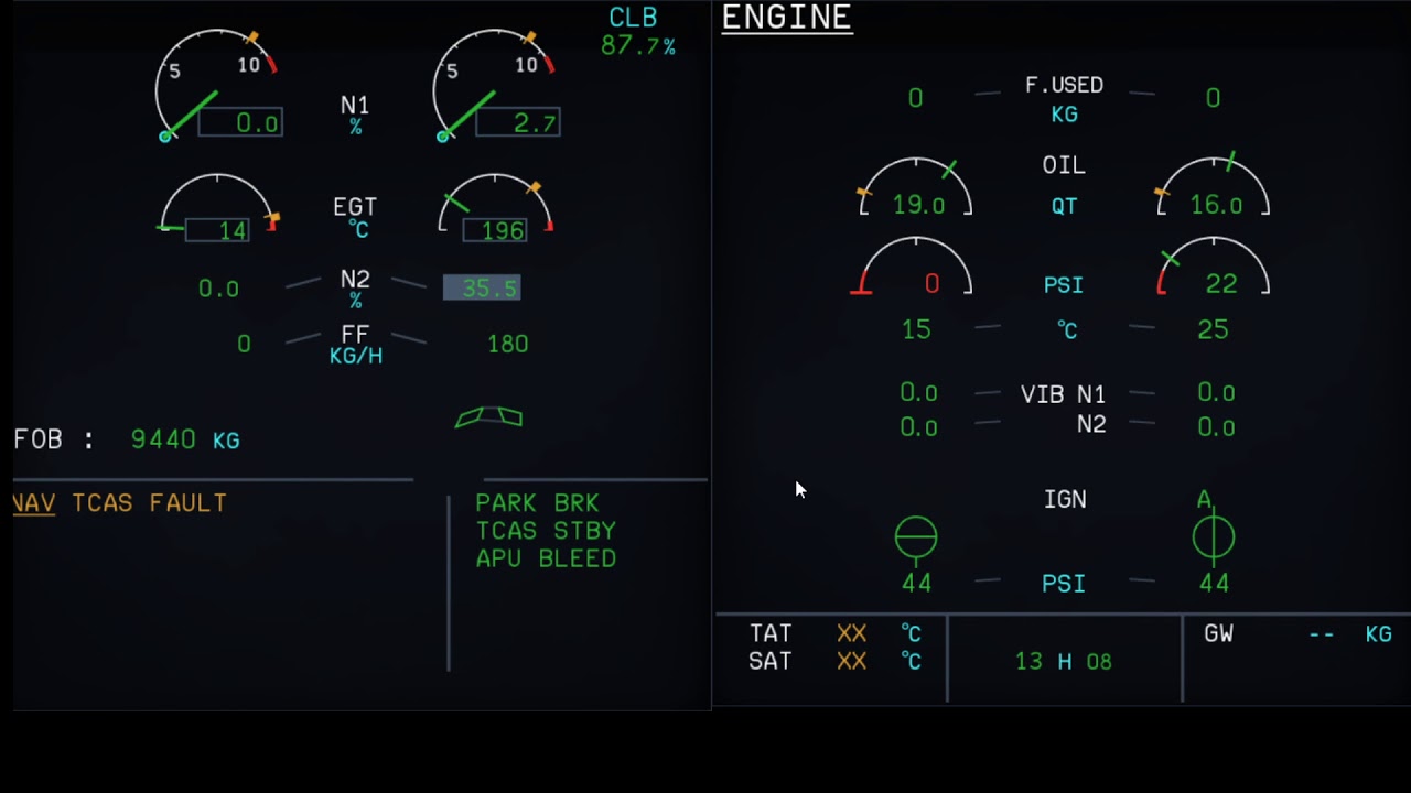 A320-Séquence de démarrage des moteurs CFM56/A320 - Detailed Engine startup sequence (CFM 56)