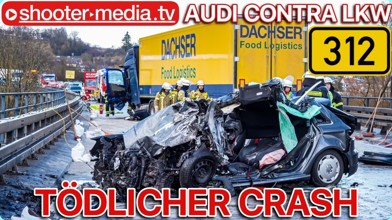 ❌ 🚒 HEFTIGER & TÖDLICHER CRASH - AUDI CONTRA LKW 🚒 ❌ | B312 STUNDENLANG GESPERRT