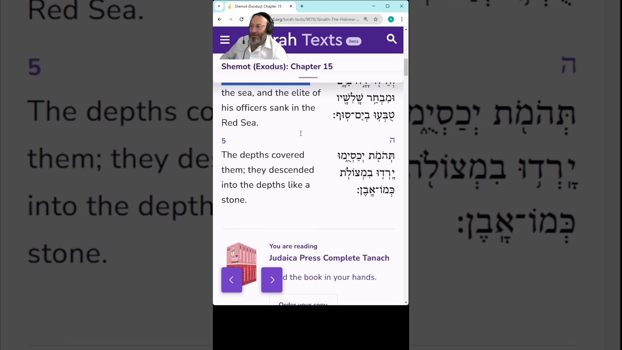 Exodus, Chapter 15. Parsha Beshalach.