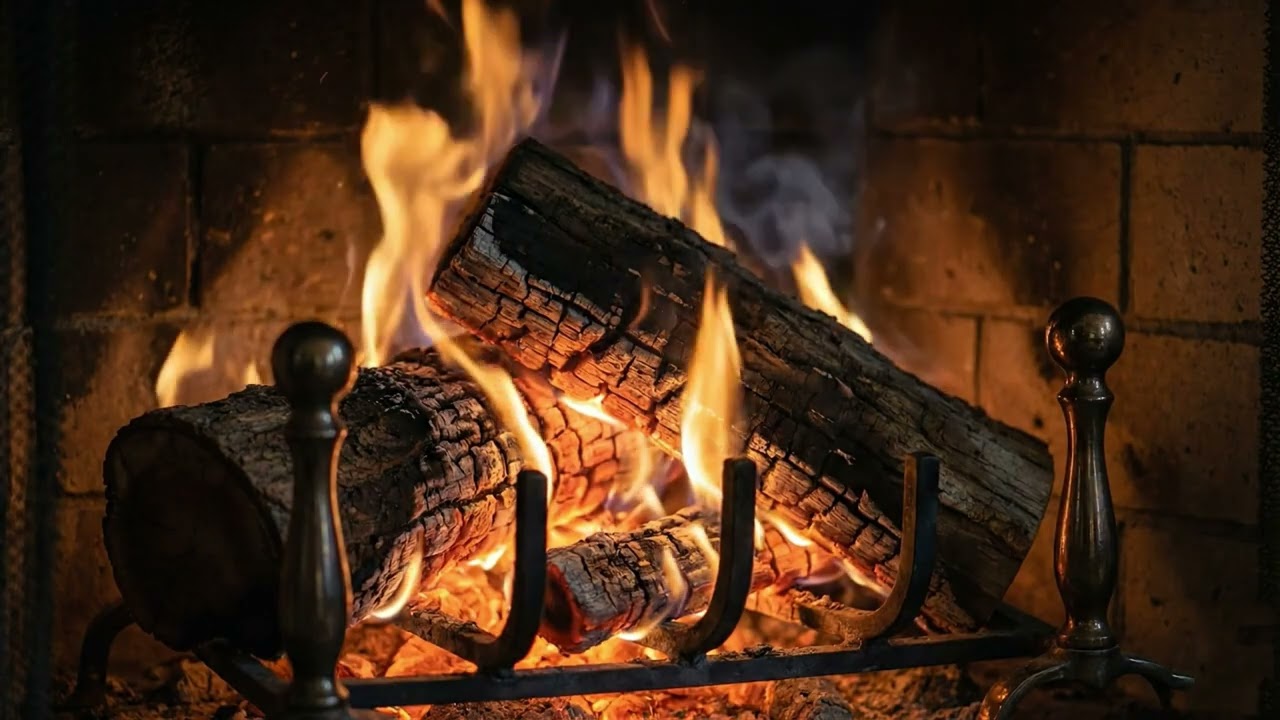 10 Hours Cozy Fireplace — Relaxing Crackling Fire for Sleep, Study & Deep Relaxation (4K UHD)