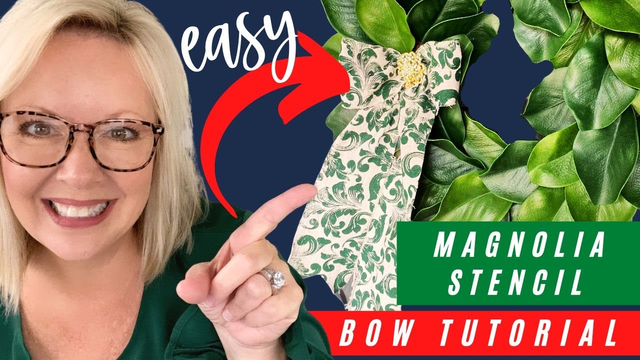 How to Make a Beautiful Stenciled Bow for Your Wreath