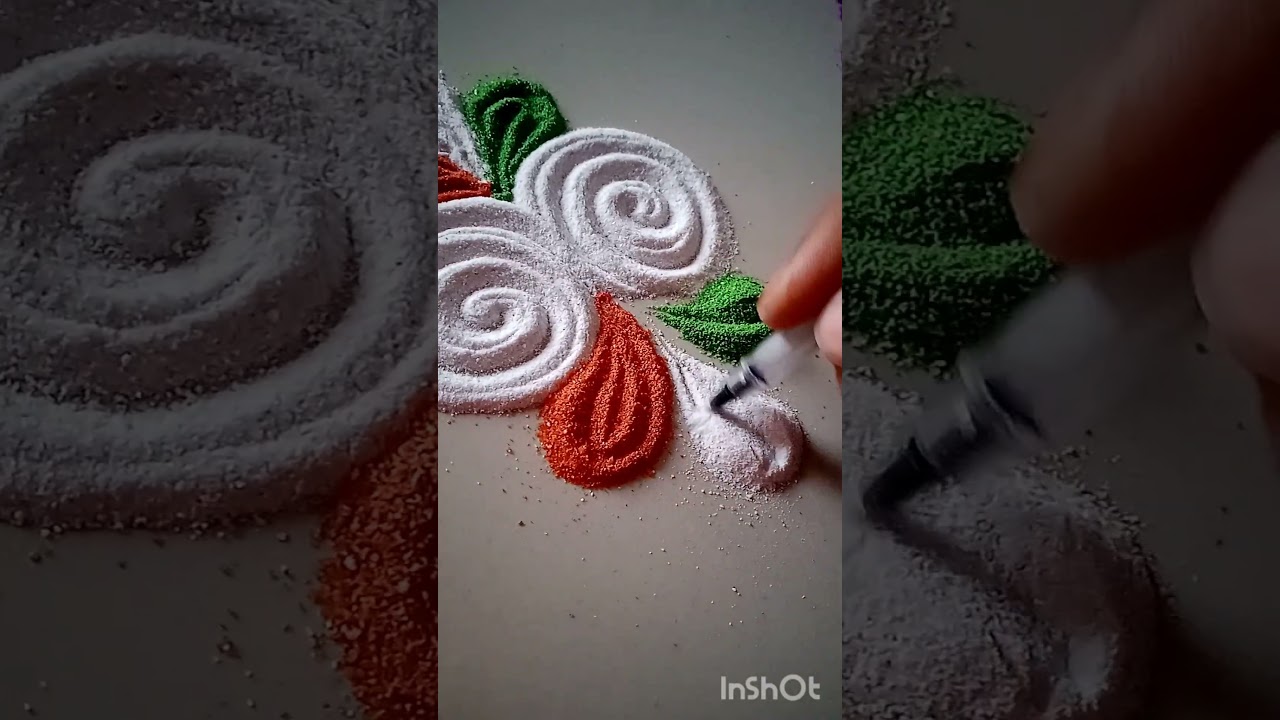 15 August🇮🇳❤️ #rangoli #art #independencedayflag #tricolourflagmakingwithclay #independenceday
