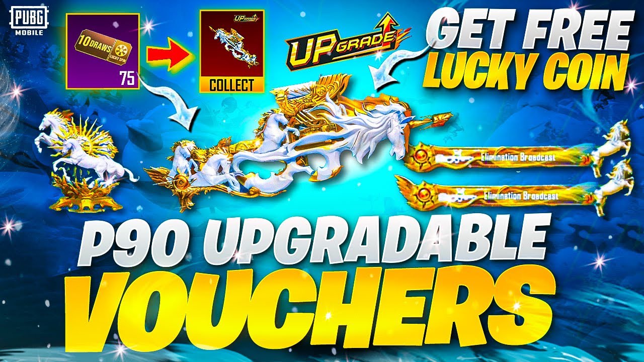 Get Free P90 Upgradable Skin | Free Vouchers for 10 Spin | Horse Skin | PUBGM 