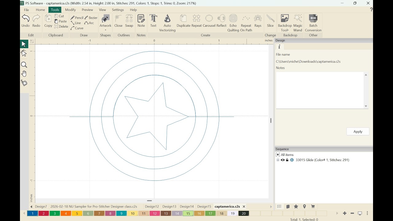 Making Closed Shapes into an E2E with Pro-Stitcher Designer