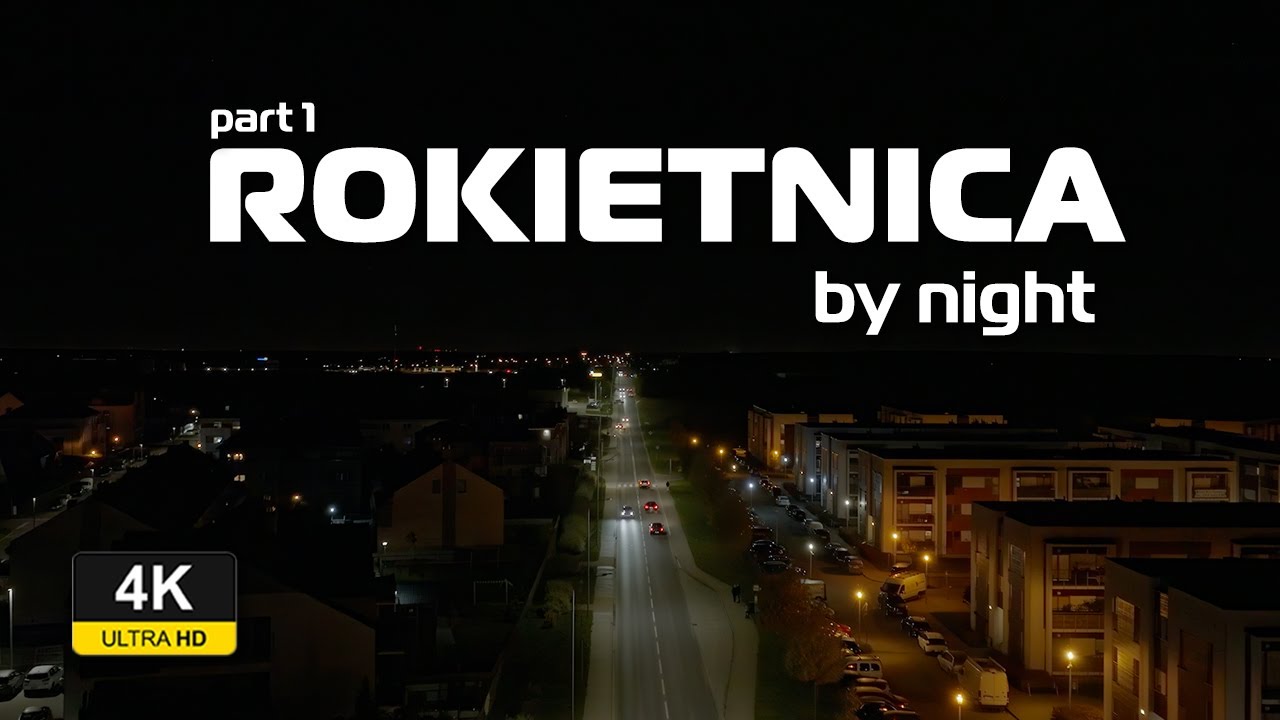 Rokietnica by night [part 1] [4K] - Rokietnica w nocy || Mavic 3 Pro Drone Cinematic