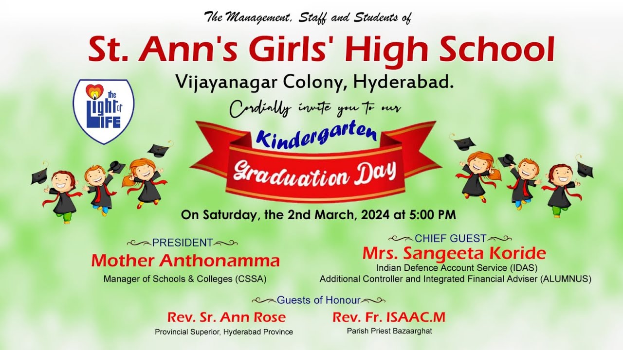 GRADUATION CEREMONY OF K I N D E R G A R T E N 2024