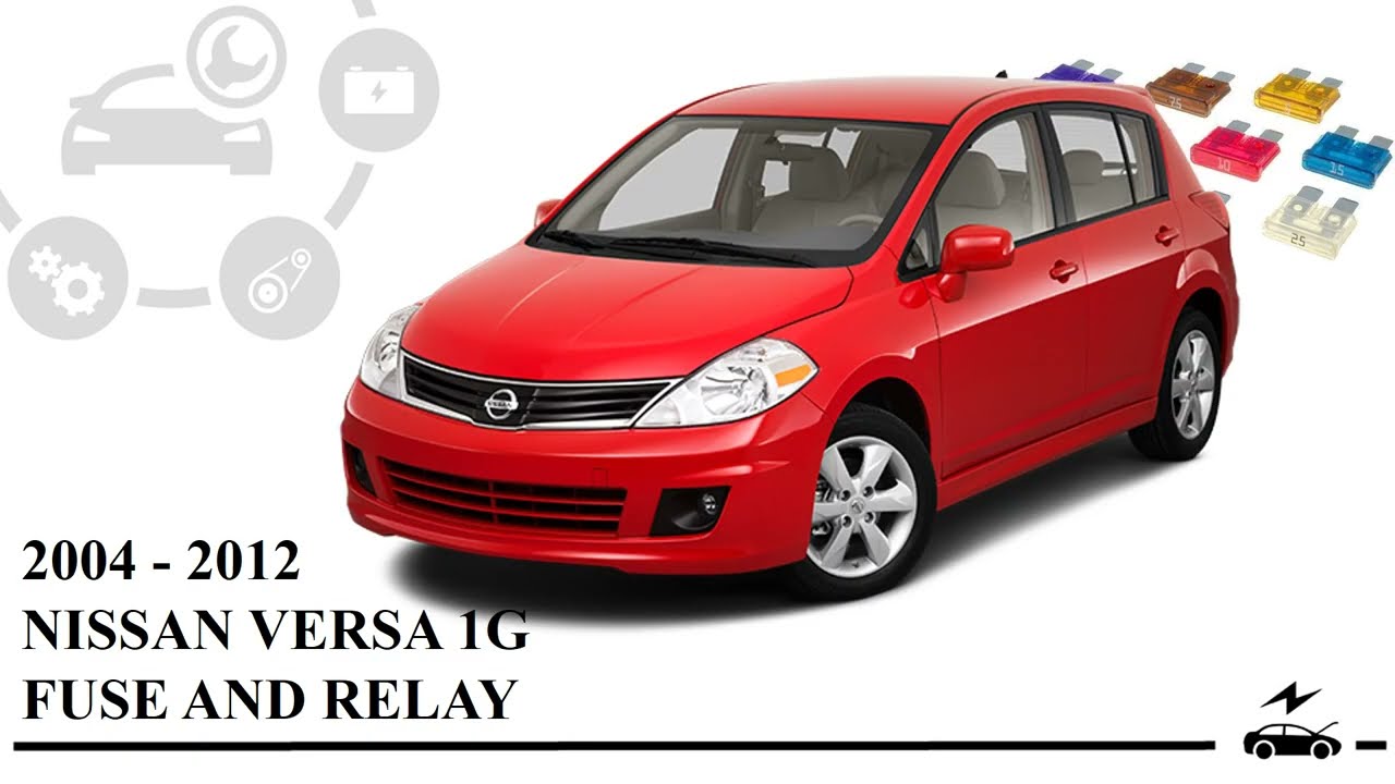 Схема блока предохранителей Nissan Versa 2004 - 2012, реле с назначением и расположением