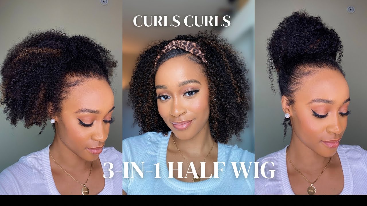 THE ONLY WIG YOU NEED FOR THE SUMMER! 4c KINKY CURLY HALF WIG | CurlsCurls