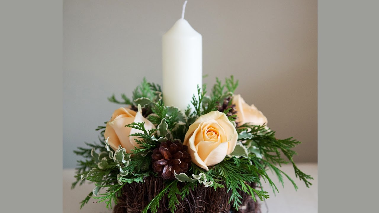 How To Christmas Candle Centerpieces
