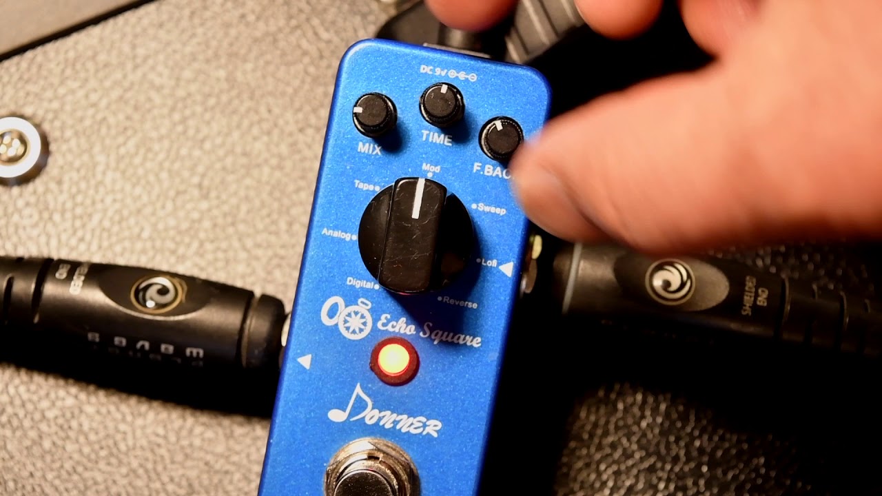 DONNER ECHO SQUARE DELAY PEDAL DEMO