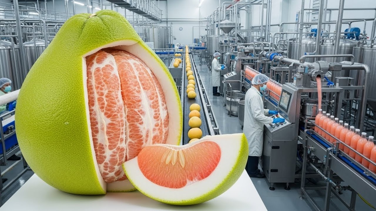 Inside a Modern Pomelo Factory: From Giant Citron to Premium Juice Extract (Full Process)