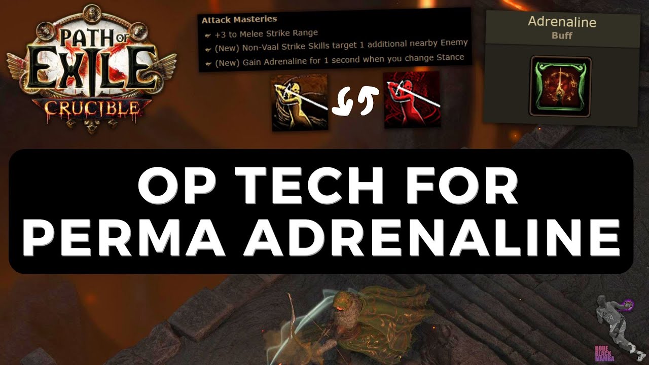 [PoE 3.21] Самая имбовая механика в Crucible &mdash; Перманентный Адреналин и Натиск???