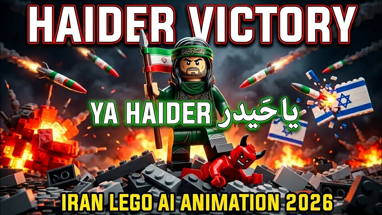 Iran just dropped another powerful AI-generated LEGO-style animation!  Haider Victory.