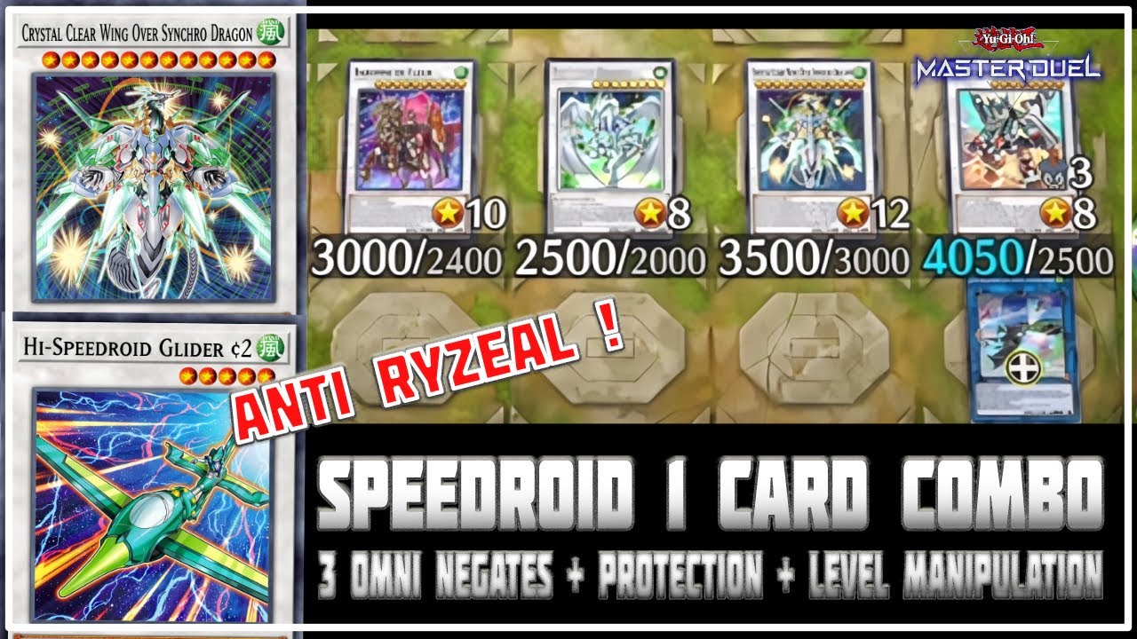 Insane SPEEDROID 1 Card Combo ANTI RYZEAL | 3 OMNI NEGATES + PROTECTION | Meta Yu-Gi-Oh! Master Duel