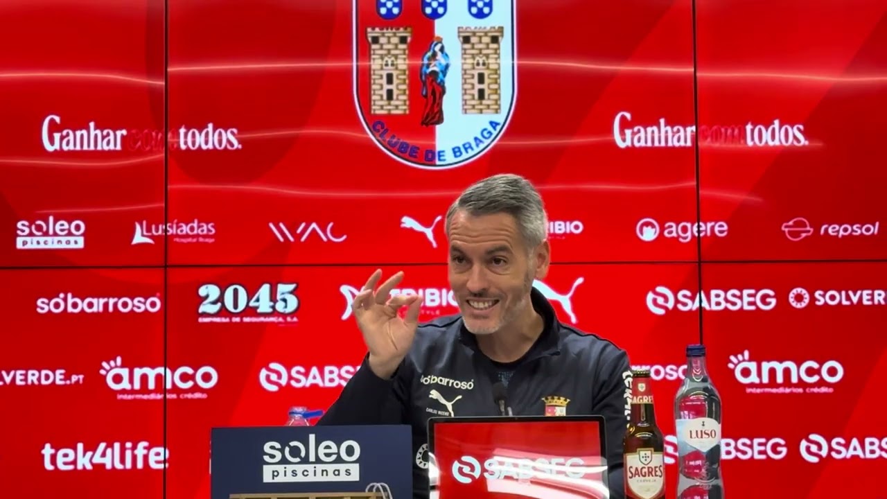 Carlos Vicens treinador do SC Braga, na antevisão do jogo com Alverca