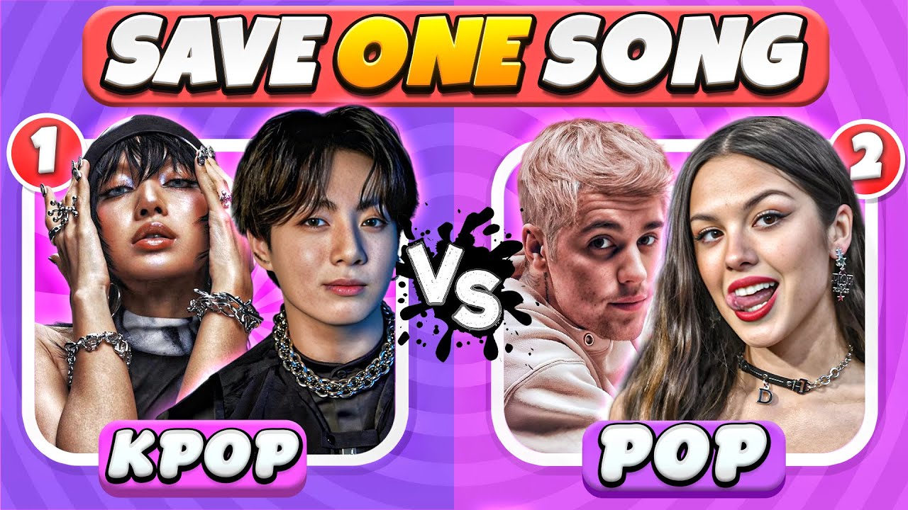 Pop vs kpop 🍬: save one song 🎶| music quiz ✨