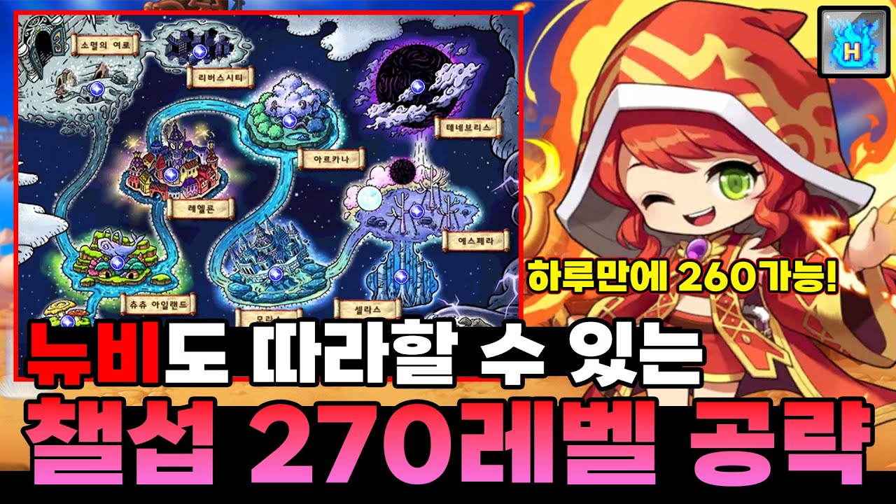 메린이분들도 따라하실 수 있도록 만들어봤습니다! 하루만에 260레벨 가능합니다. 챌린저스월드 육성빌드 공략