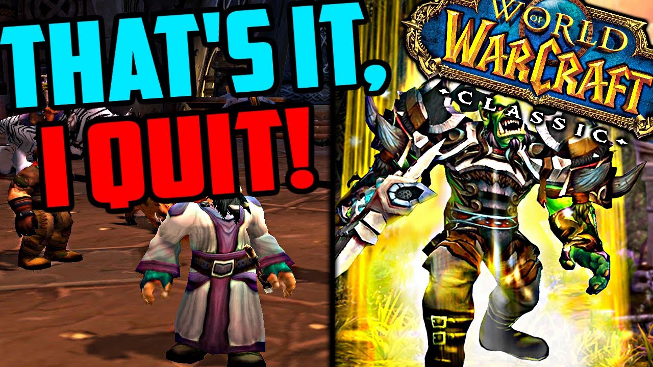Quitting Classic WoW Season of Mastery..