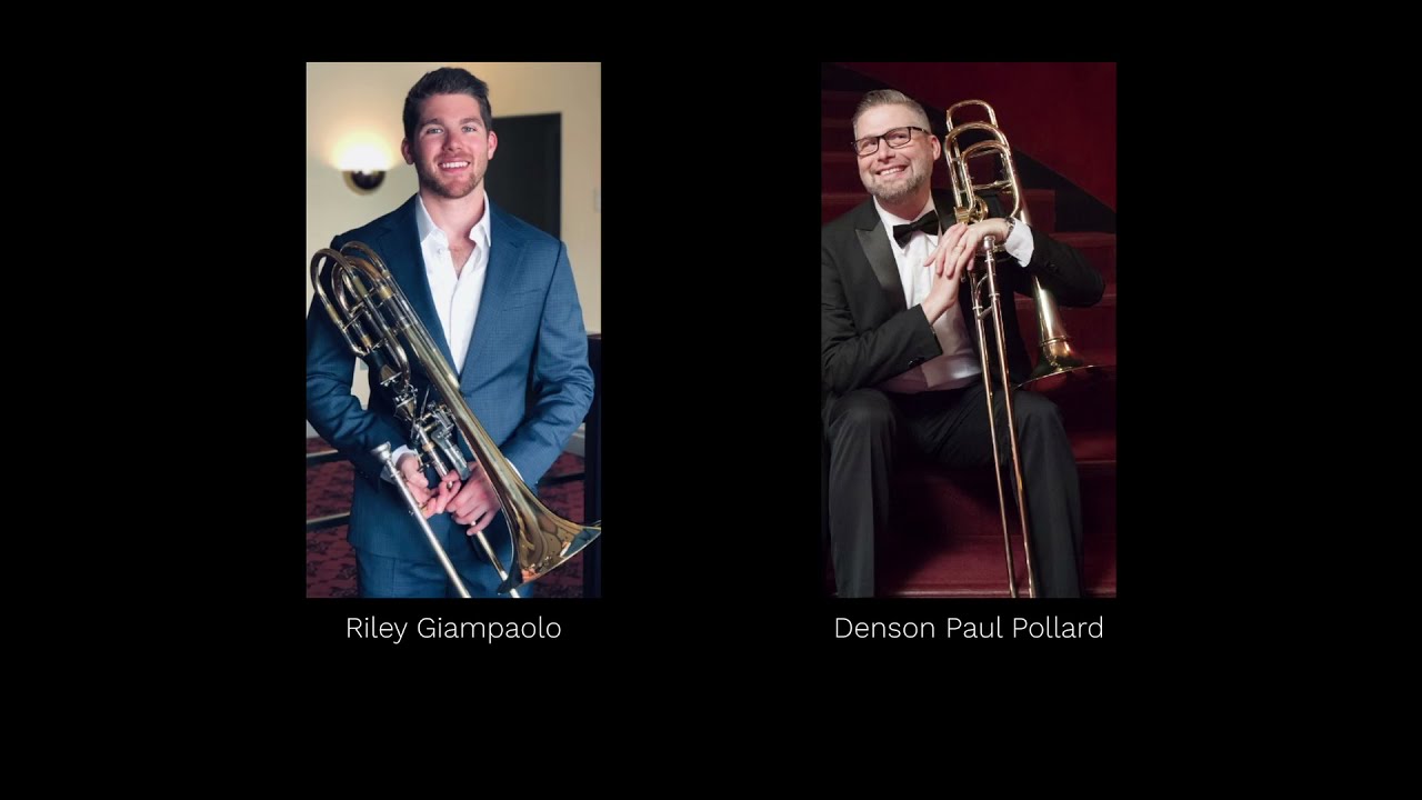 Mozart Sonata k.292 Riley Giampaolo/ Denson Paul Pollard bass trombone duet performance