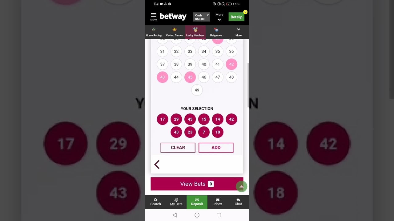 how to pair 2 numbers with betway