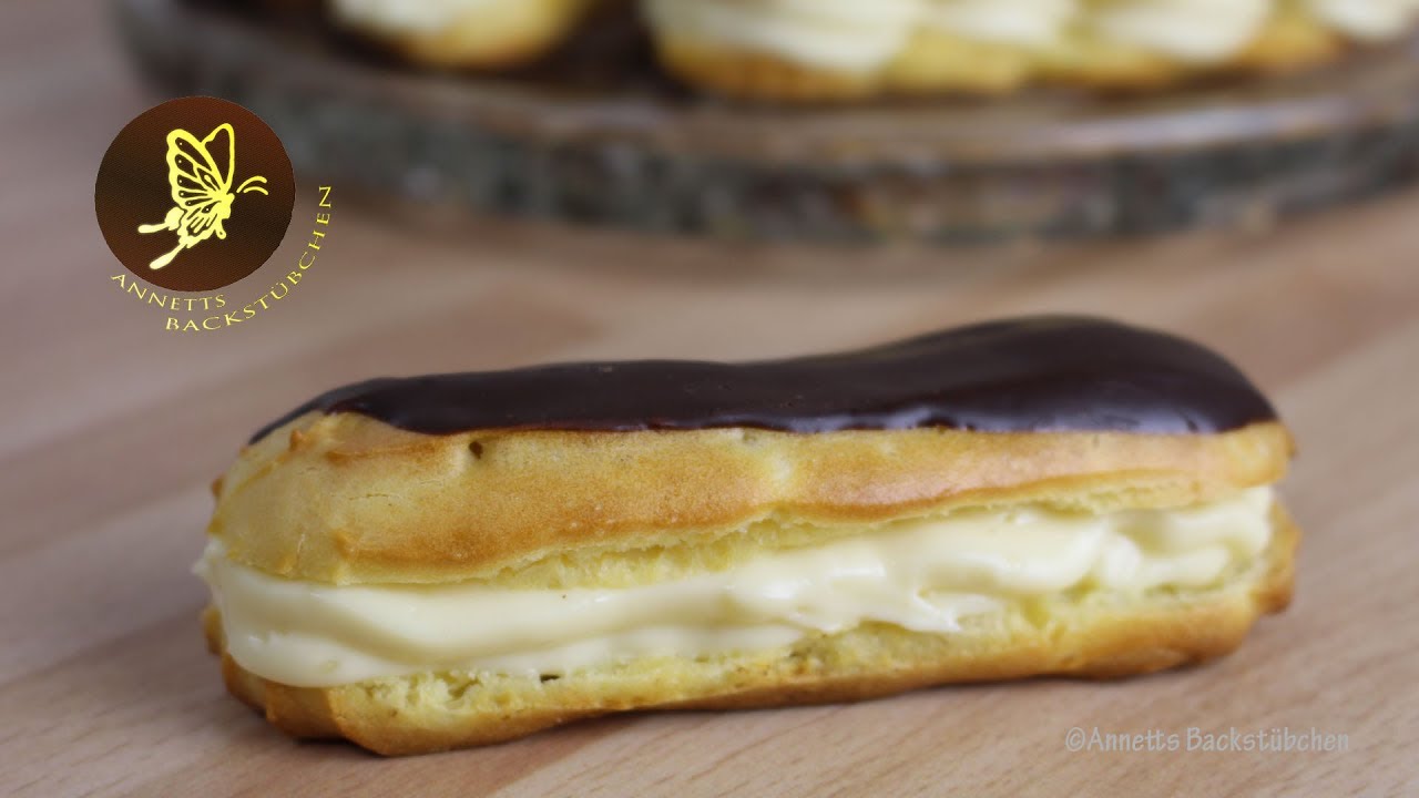Eclairs - Liebesknochen mit Vanillecreme / Brandteig / Backrezepte
